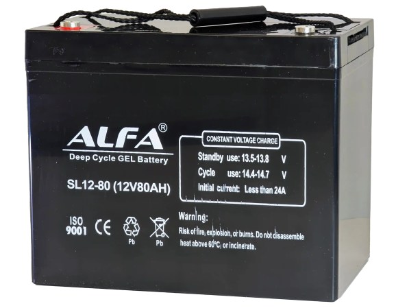 ALFA 12V-80Ah(C20) L (тяговая) M6